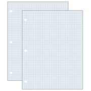 Pacon Graphing Paper, White, 1/4in Ruled, Letter, 500 Sheets, PK2 P2414